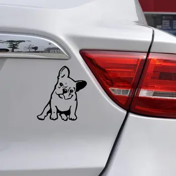  1 Adet Bulldog Köpek Araba Sticker Pet Araba Sticker Ve Çıkartmaları Hava Koşullarına Dayanıklı Araba Styling Karikatür Araba Çıkartmaları Araba Styling 14x8cm