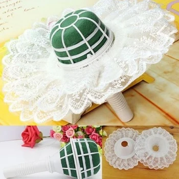  1 adet Köpük Buket Tutucu Çiçek Plastik Düğün Malzemeleri saksı Dekorasyon DIY Gelin Çiçek Köpük Buket Kolu Tabanı