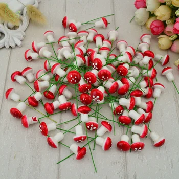  10 Adet Mini Köpük Mantar Yapay Bitki Çiçek Düğün Mantar Dekorasyon Dıy Mercan Hediye Scrapbooking Craft Bakteri