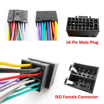  16 P ISO Kablo Adaptörü 16 Pin Erkek Tak ISO dişi konnektör Ng Kablo Demeti İçin Evrensel araba Aksesuarları Android Kafa Ünitesi 16