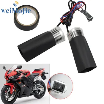  2 adet DIY Elektrikli 12V ısıtmalı Ped ATV Motosiklet Moto Motocross Aksesuarları Isıtmalı Sapları Ekler Gidon Kolu El ısıtıcıları