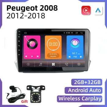  2 Din Android Araba Radyo Peugeot 2008 208 2012-2018 için 10.1