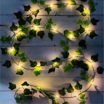  2 M/4 M / 10 M yapay asma peri ışıkları akülü sarmaşık yaprağı dize ışık yılbaşı ağacı garland ışık parti ev dekorasyonu için