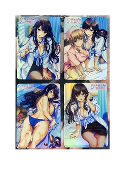  4 adet / takım ACG Kliniği Günlüğü Küçük Hemşire Kırılma Seksi Kız Oyuncaklar Hobiler Hobi Koleksiyon Oyunu Anime Koleksiyon Kartları