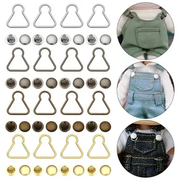  4 Takım Mini Bebek Kemer Düğmeleri Kabak Tarzı Bebek Tokaları Metal Toka DIY Kız Oyuncak Dikiş Aksesuarı Pantolon Çanta Aksesuarları