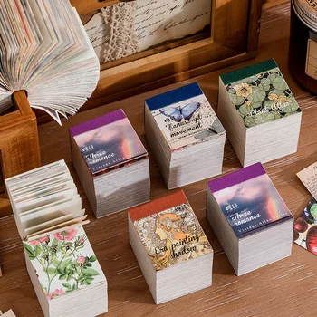  400 Yaprak Retro Albümü DIY Süslemeleri Bitki El Hesabı Etiket Not Defteri Malzeme Kağıt Öğrenci Ofis Kırtasiye