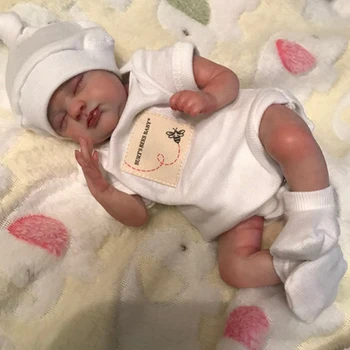  9 İnç Çiş Fare Mini Yeniden Doğmuş Kitleri Bebe Reborn Vinil Bebek