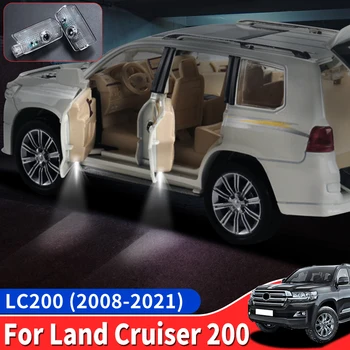  Adanmış Toyota Land Cruiser 200 2021-2008 2019 Modifiye Aksesuarları Araba kapı alt köşe ışık LC200 Fj200 ortam ışığı