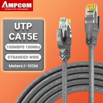  AMPCOM Cat5E Ethernet Kablosu, İnternet Ağ LAN Yama Kabloları, Yüksek Hızlı Bilgisayar Kablosu ve Rj45 Konnektörleri Yönlendirici, Modem