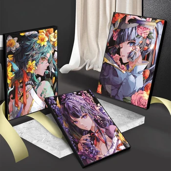  Anime oyunu Genshin Darbe Çizgi Film Karakterleri Çiçek Posterler Resimleri Duvar Sanatı Ev Yatak Odası ıç posteri HD tuval boyama