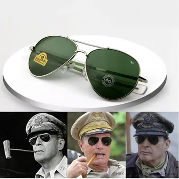  AO Havacılık Güneş Gözlüğü Erkekler kadınlar 2022 Amerikan Ordusu Askeri Optik retro oval sürüş gözlükleri pilot Oculos de sol masculino