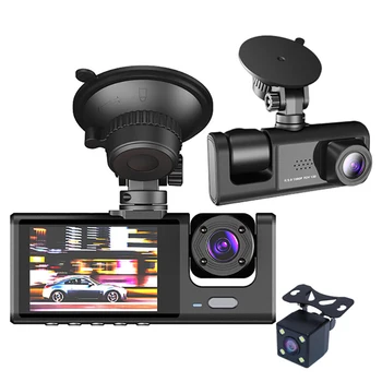  Araba C30 Çizgi Kam 1080p Yüksek Çözünürlüklü Hd Çizgi Kam 3 Kamera Hareket Algılama G Sensörü 24h park monitörü