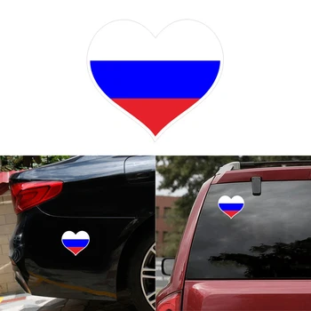  Araba Moto Sticker Rus Bayrağı Kişilik Otomobil Motosiklet Rusya Bayrakları Yansıtıcı Su Geçirmez Çıkartması Amblem PVC Araba Aksesuarı