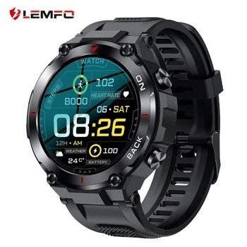  Açık havada Spor akıllı saat LEMFO K37 GPS saati erkekler Smartwatch IP68 su geçirmez saatler 40 Gün Bekleme IOS Android Telefon İçin