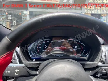  BMW 3 Serisi için E30 / E36/E46/E90/E91/F35 / F30 Araba Dijital LCD Pano Paneli Sanal Kokpit Küme Multimedya Kilometre GPS