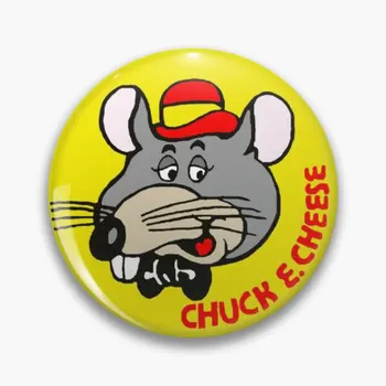  Chuck E Peynir Vintage Yumuşak Düğme Pin Kadınlar Hediye Broş Moda Dekor Yaka Sevgilisi Komik Şapka Yaratıcı Metal Takı Elbise
