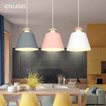  Dekoratif LED avize asılı ışık armatürleri Modern kolye lamba İskandinav mutfak oturma odası ahşap yatak odası ışık