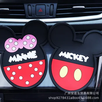  Disney Mickey mouse Karikatür sevimli Mickey araba figürü kaymaz mat araba cep telefonu kaymaz mat Minnie mat