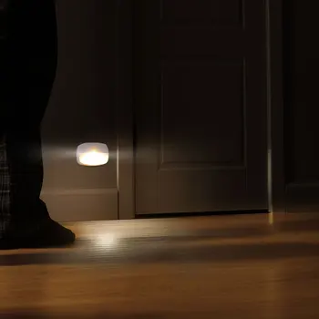  Hareket sensörlü LED Gece Lambası Kablosuz Duvar lamba pili İşletilen Dolap Merdiven Işıkları Başucu oda dolabı Tuvalet Aydınlatma
