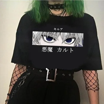  Hunter X Hunter T Gömlek GON FREECSS Cosplay T-shirt Anime Kurapika T Gömlek Moda Killua Zoldyck Tees