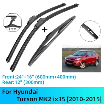  Hyundai Tucson için MK2 ıx35 Ön arka cam silecek lastikleri Fırça Kesici Aksesuarları J U Kanca 2010-2015 2010 2011 2012 2013 2014 2015