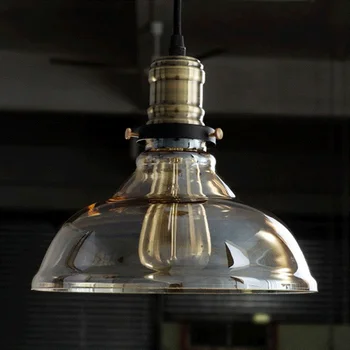 İskandinav sarkıt Vintage Retro cam aydınlatma armatürü armatür Loft endüstriyel süspansiyon asılı yemek odası dekor ışık