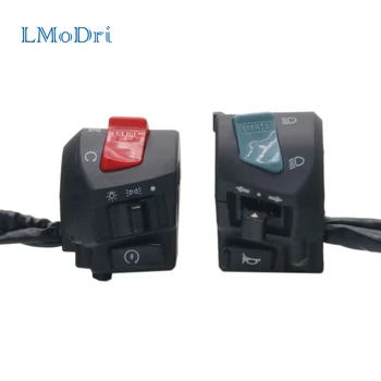  LMoDri 22mm Motosiklet Sol Sağ Anahtarı Korna Düğmesi Dönüş Sinyali Elektrikli Sis lamba ışığı Başlat Push Button Anahtarları