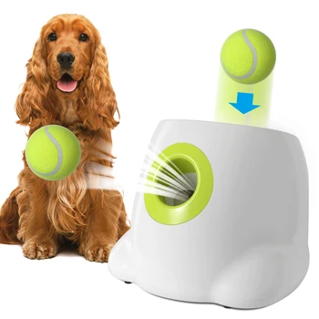  Mancınık Köpekler İçin Top Köpek Oyuncak Topları Başlatıcısı Pet Oyuncaklar Topları Atma Makinesi 3 Topları ile 3/6 / 9M Bölüm Emisyon Otomatik