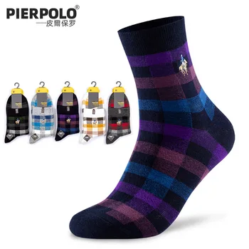  Marka Çorap PIER POLO Moda İngiliz Tarzı Erkek Çorap Rahat Nakış Pamuk Çorap Sonbahar Kış Ekip Çorap Toptan