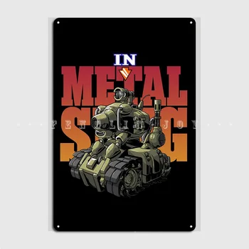  Metal Slug Tankı Poster Metal Plak Kulübü Oturma Odası Tasarımı Duvar Dekor Tabela Posterler
