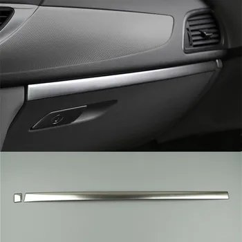  Paslanmaz Çelik Yardımcı Pilot havasız ortam kabini Trim Şeritler 2 Adet Audi A6 2012-2018 LHD Araba İç Araç Kutusu Dekorasyon Çıkartmaları