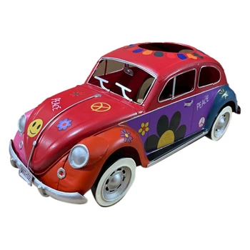  Retro Beetle Araba kağıt peçete kutusu Ferforje Doku Kutusu Retro Modeli Süsler Pratik Yaratıcılık Sevimli