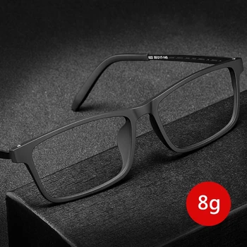  Saf Titanyum Gözlük Çerçevesi Erkekler Rahat Büyük Çerçeve TR Gözlük Çerçevesi Ultra Hafif Kare Miyopi Optik Gözlük Çerçevesi 8822T
