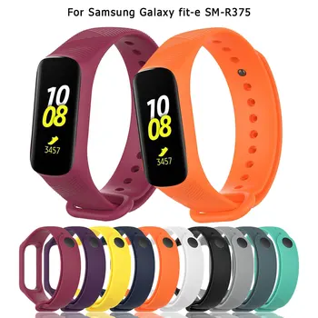  Samsung Galaxy fit için e SM-R375 Spor Silikon Kayış Akıllı Bant Watchband Fit e SMR375 Ayarlanabilir Bileklik Kauçuk Bilezik