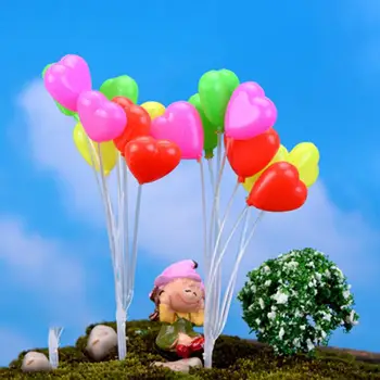  Sevimli Mini Bebek Ev Bahçe Simülasyon Renkli Balonlar Peyzaj Süslemeleri noel hediyesi