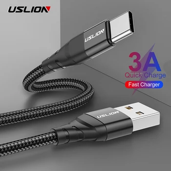  USLION 3A C Tipi USB kablosu Tel Realme İçin Oneplus OPPO Hızlı Şarj USB Tipi C Mikro Veri Kablosu Samsung Huawei İçin P30 P40 Pro