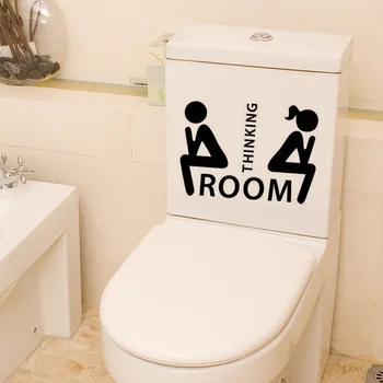  Yaratıcı Düşünme Odası Desen Duvar Sticker Banyo Oturma Odası Ev Dekor Çıkartmaları Su Geçirmez Posteri Tuvalet Arka Plan Çıkartmaları