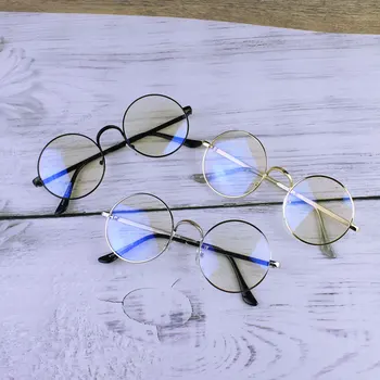  Yeni Yuvarlak Metal Gözlük Bilgisayar Anti Mavi Işın Çerçeve Kadın Erkek Gözlük Şeffaf Gözlük Oculos De Gri