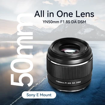  YONGNUO YN50mm F1.8S DA DSM Tam Çerçeve Kamera Lens için Sony E-Montaj A6300 A6400 A6500 NEX7 APS-C Çerçeve Otomatik Odaklama AF / MF