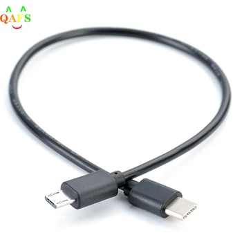  Yüksek Kaliteli Tip C Erkek Mikro USB Erkek Sync Şarj OTG Şarj USB-C Kablo kordon Adaptörü 30 cm