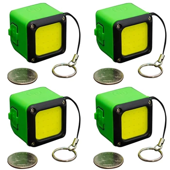  Şarj edilebilir COB LED küp ışık 300 Lümen su Geçirmez Taşınabilir cep lambası Küçük Anahtarlık el feneri Günlük kullanım için kamp