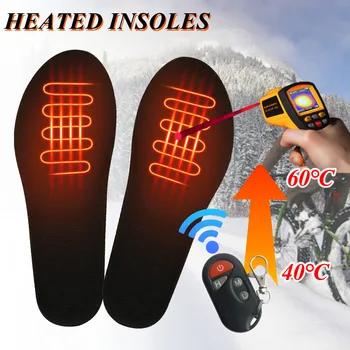  Şarj Edilebilir Pil ile 2000 mAh uzaktan Kumanda ısıtma astarı ısıtmalı tabanlık kış ayakkabı pedleri kayak avcılık İçin Size-EUR35-46#